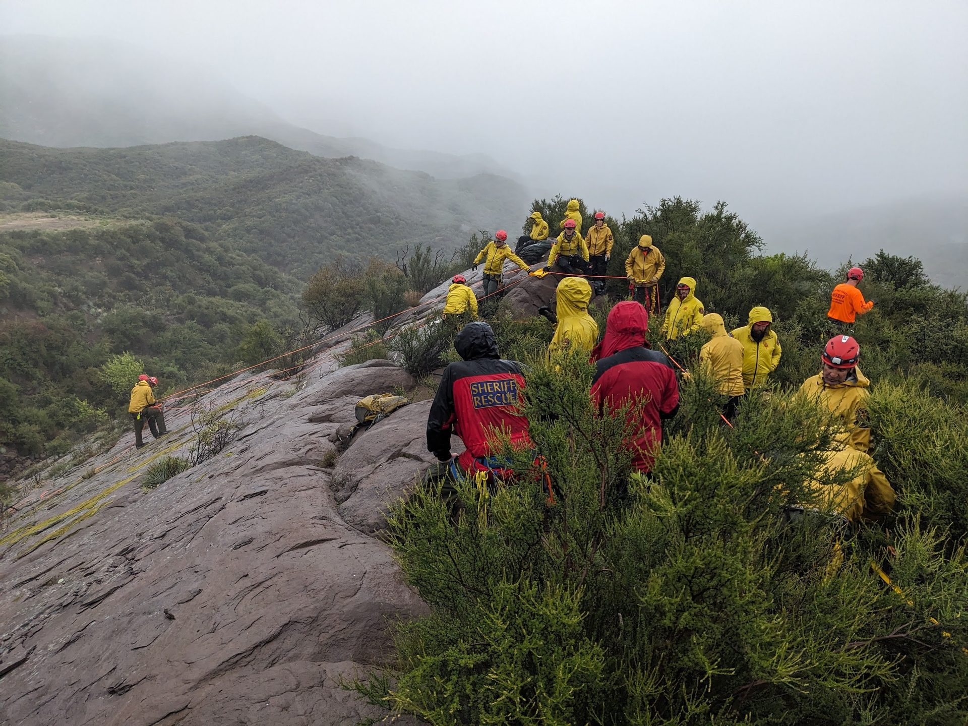VCSAR Team 1 equipment and team at work